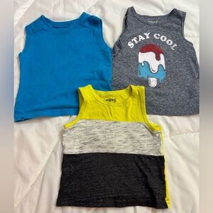 Bundle of 3 Jumping Beans and garanimals Kids Tank Tops - 12M- summer shirts